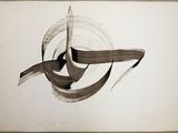 an image of a drawing of a black and white swirl on a piece of paper