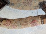 a piece of fabric on the back of a chair