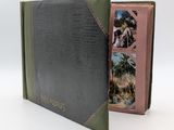 an open book with a picture of a man and a woman on it