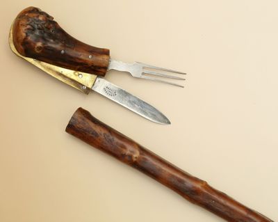 CANNE à système "Pique-Nique" en bois noueux - Photo 1