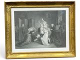une photo encadrée représentant un tableau montrant une famille dans un salon