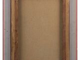 an old picture frame with a picture of a cat in it