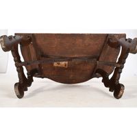 TABLE CONSOLE ITALIENNE en placage de bois précieux à décor … (photo 5)
