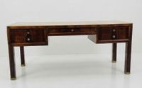 Jacques QUINET (19018-1992). Bureau plat en placage de palis… (photo 2)