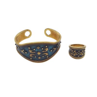 a close up of a pair of rings on a white background