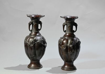 deux vases posés côte à côte sur une table