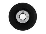 an image of a black record with a white label on it