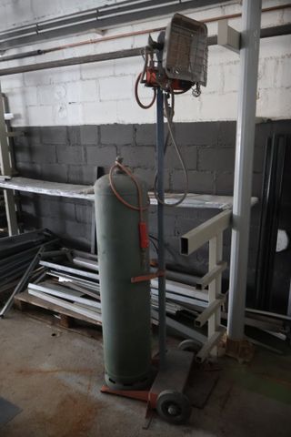 Chauffage radiant deux modules sur chariot