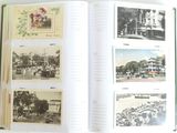 a book with pictures of people and buildings in it