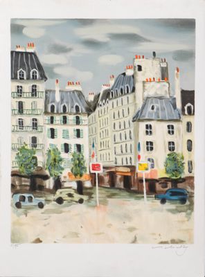 une image d'une peinture d'une rue de la ville