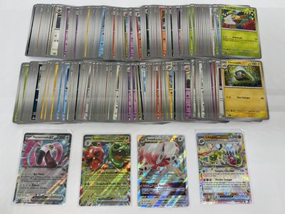 pokemon trading card set with all of the cards in the box