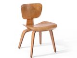 an image of a wooden chair sitting on top of a white surface