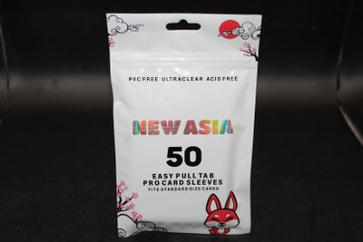 3 Paquets de 50 sleeves New Asia avec languette top loader