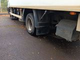 a white truck that is parked on the side of the road