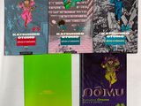 trois livres posés sur une table, dont un à la couverture verte et un autre jaune
