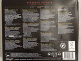 the back of a box of coffee beans on a table