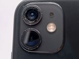 a close up of a camera lens on the back of an iphone