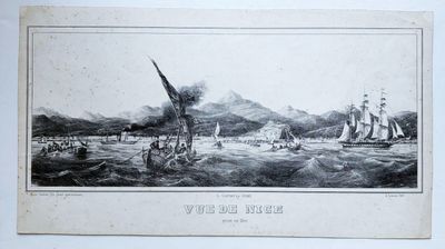 un vieux dessin en noir et blanc représentant un bateau sur l'eau
