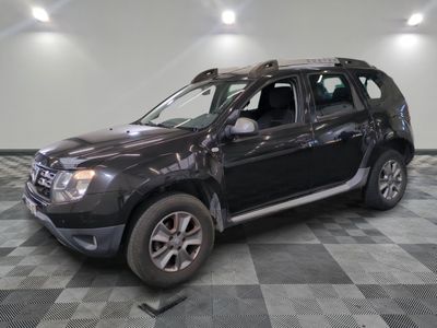 a picture of a black suv parked in a garage