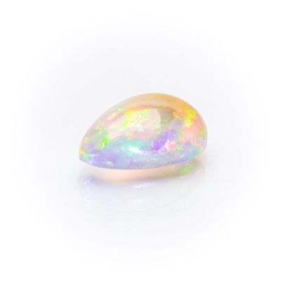 an oplite stone with a white background