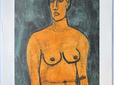 an image of a painting of a man with no shirt on