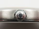 a close up view of a watch with a metal band