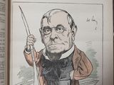 illustration of a cartoon of a man holding a fishing pole in a book