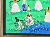 a painting of a group of people in a field