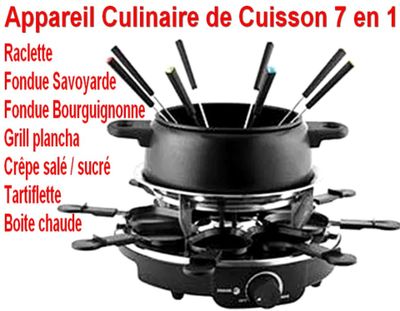 Appareil ( Neuf ) Culinaire de Cuisson - 7 en 1 - Raclette -…