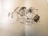 un dessin représentant un lapin et un autre lapin sur une feuille de papier