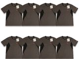 pack of 8 men ' s t - shirts with black and brown sleeves