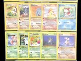 the pokemon cards are lined up on a black background