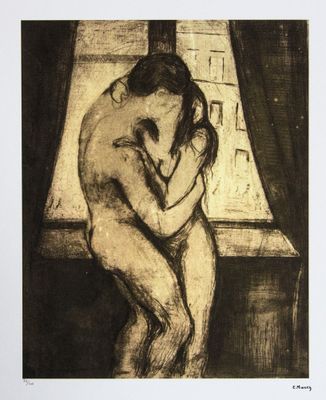 an image of a drawing of a nude woman sitting on a window sill