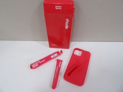 RHODE - Lip Case Étui en silicone pour iPhone 15, guava spri…