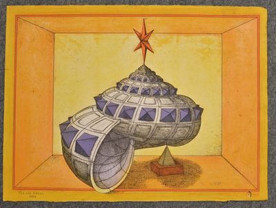 Jorg NEITZERT (né en 1942) "Palais Royal 1972"