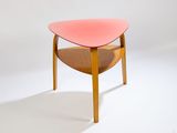 an image of a small table with a pink top