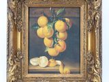 an image of a painting of oranges and lemons on a table