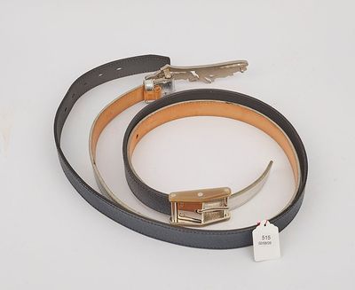 a black belt with a gold buckle on a white background