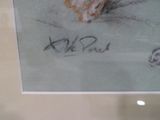 un dessin d'un chat assis sur une table
