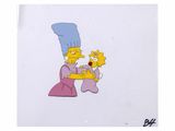 animation production cel of the simpsons family from the simpsons show
