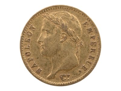 Pièce de 20 francs or Napoléon tête laurée, 1811. Petites us… - Photo 1