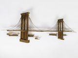 a picture of a model of a bridge in the snow