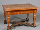 an image of a small table with a drawer on it