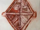 dessin d'un cerf-volant sur une feuille de papier posée sur une table