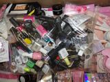 a box full of cosmetics and other items in it