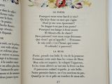 an open book with a picture of a bird on it