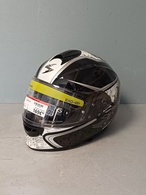 a helmet that is sitting on a table