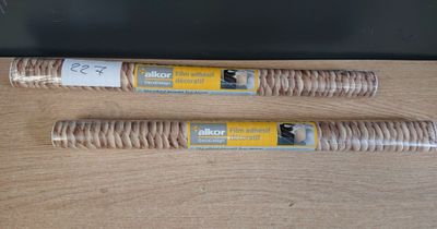 Lot de 2 rouleaux Film adhésif décoratif, Alkor, Vinyle, Mar…