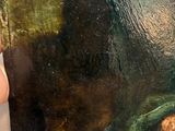 a picture of a painting of a bear in a forest