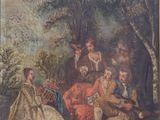 painting of a group of people in a wooded setting